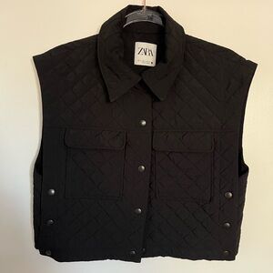Zara Black Quilted Outerwear